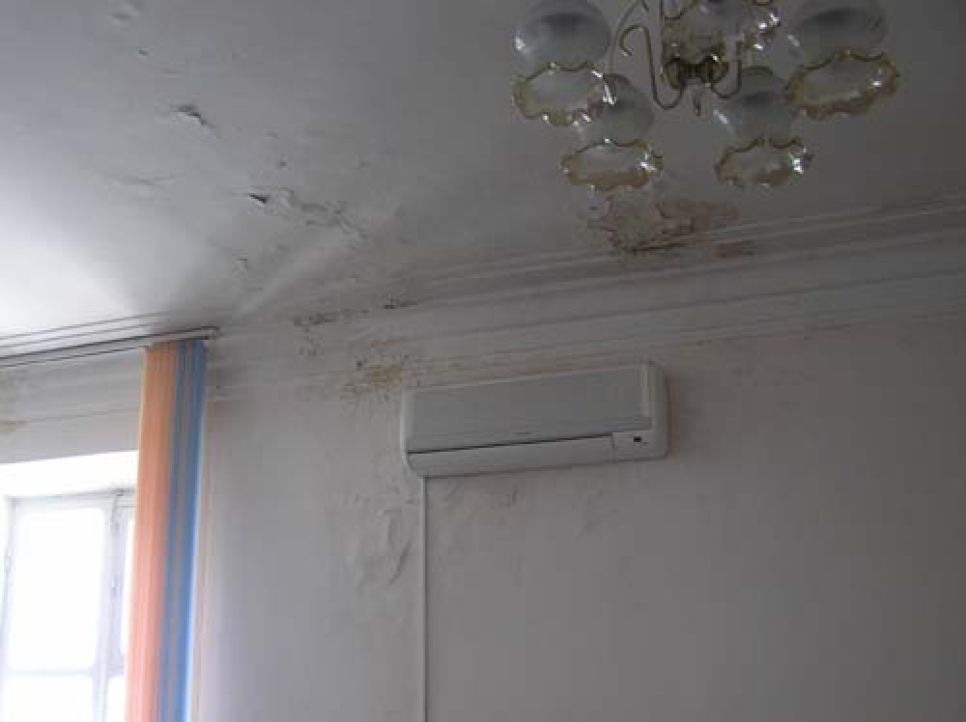 В Алтайском Заксобрании над кабинетами оппозиции протекает крыша.