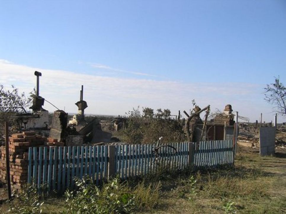 Алтайское село Николаевка после пожара. Фоторепортаж.