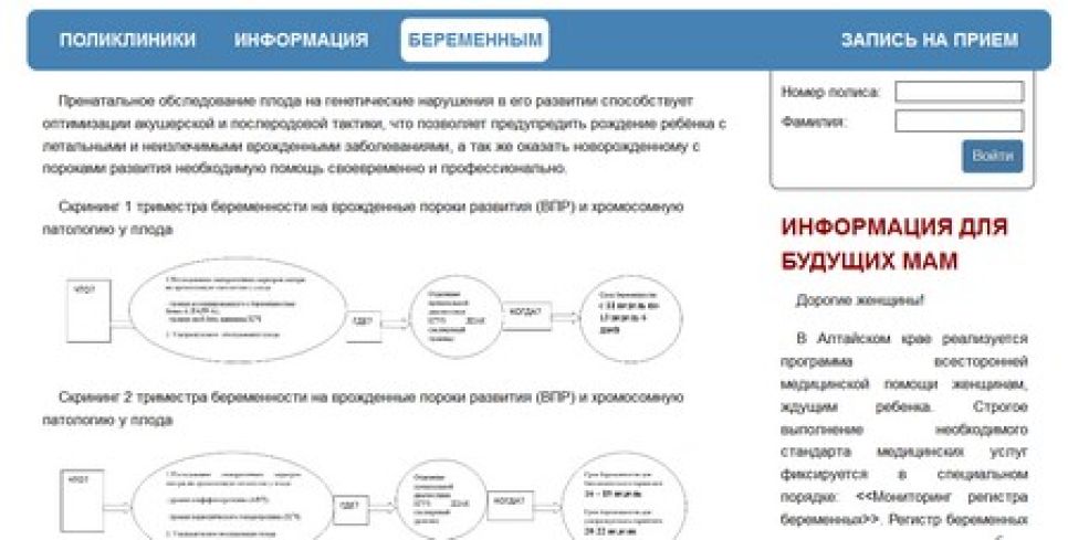 Жительницы Алтайского края смогут самостоятельно встать на учёт в электронном Регистре беременных и получить 
интерактивные инструкции для будущих мам.