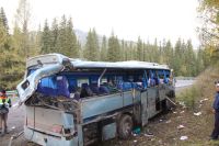 На Семинском перевале в горах Алтая опрокинулся автобус, есть пострадавшие