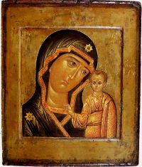 Икона Богоматерь Казанская, XVI век