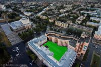 Внутренний двор главного корпуса АлтГУ (выделен цветом)