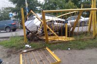 В Барнауле в результате крупного ДТП едва не произошел пожар