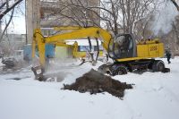 одна из аварий на водопроводе в Барнауле