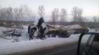 На трассе Алтай - Кузбасс DAF и Scania сошлись в ДТП на встречной