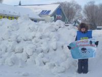 Рубцовские «жириновцы» нарекли сугроб именем главы администрации