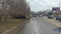 Барнаульский автомобилист открыл для себя сезон сбитых столбов