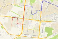 Красным цветом отмечено продление маршрута
