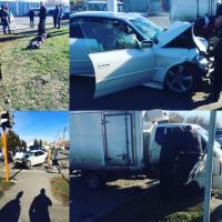 В Барнауле грузовик на высокой скорости смял Toyota