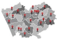 Схема нарезки округов в АКЗС в 2011 году, Барнаул представлен округами №№ 21-28