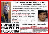 Алтайские волонтеры разыскивают пропавшего 13-летнего подростка