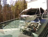 Два многотонника стали участниками серьезной аварии на Чуйском тракте