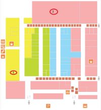 Схема расположения арендаторов в ТЦ «Алтай». Под цифрой «1» обозначена пустая секция рядом с DNS<span style=