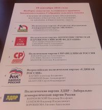 Образец избирательного бюллетеня на выборы в АКЗС 18 сентября 2016 года