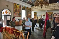 Евгения Боровикова во время принятия присяги