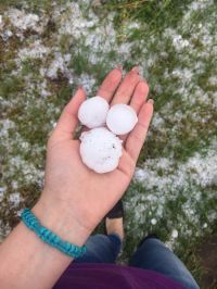 Выпавший на Алтае град