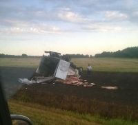 От удара мясо разбросало по земле