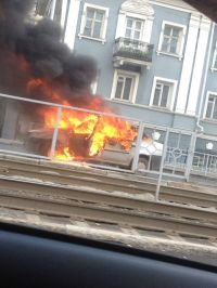 Вспыхнувший Renault Logan