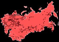 Карта лагерей ГУЛАГ