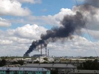 Пожар было видно даже из отдаленных районов города