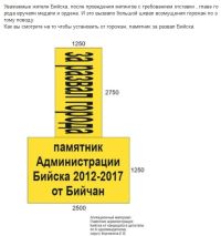 Макет «памятника»