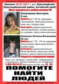 Ориентировка на пропавших