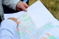Согласно фрагменту плана, в чистом поле предполагается масштабная стройка