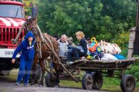 Погорельцы покидают жилье