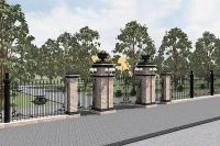 Проект со столбами из гранита