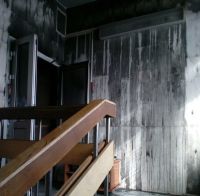 Здание санатория после пожара