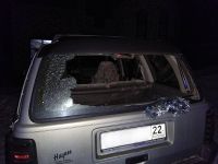 «Корма» автомобиля после обстрела