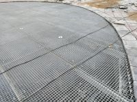 Фонтан после автопрогулки нарушителей