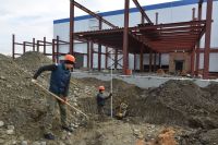 Рабочие оживили пейзаж