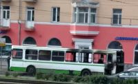 Остов автобуса после пожара