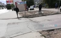 Провалившийся асфальт