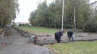 Массовые работы на бульваре