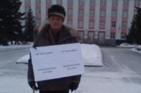 Михаил Смирнов на одиночном пикете