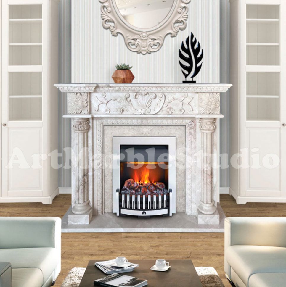 Готовые камины и каминные порталы из мрамора на заказ от компании ArtMarbleStudio