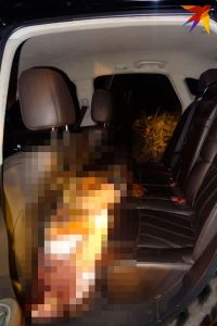 Тело потерпевшей в машине подозреваемого