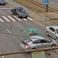 Сбитый пожилой мужчина