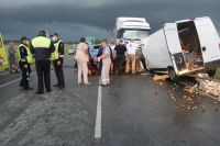 Смятое авто барнаульца