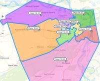 Текущее расположение одномандатных округов в Барнауле