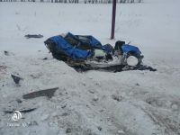 От автомобиля осталась только груда металлолома