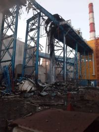 Судя по фото, тракт подачи угля разрушен