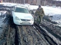 Разбитая сельхозтехникой дорога в СНТ