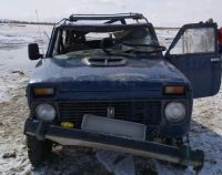 Крышу машины почти полностью смяло от удара