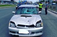 На авто осталась приличная вмятина