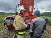 На месте работали сотрудники МЧС