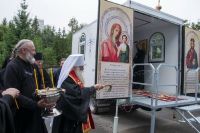 Нововведением в этом году стал храм на колесах