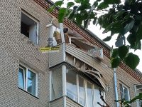 Балкон квартиры, где произошел взрыв